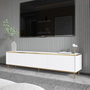 Hanah Home Soporte para TV Blanco y Dorado